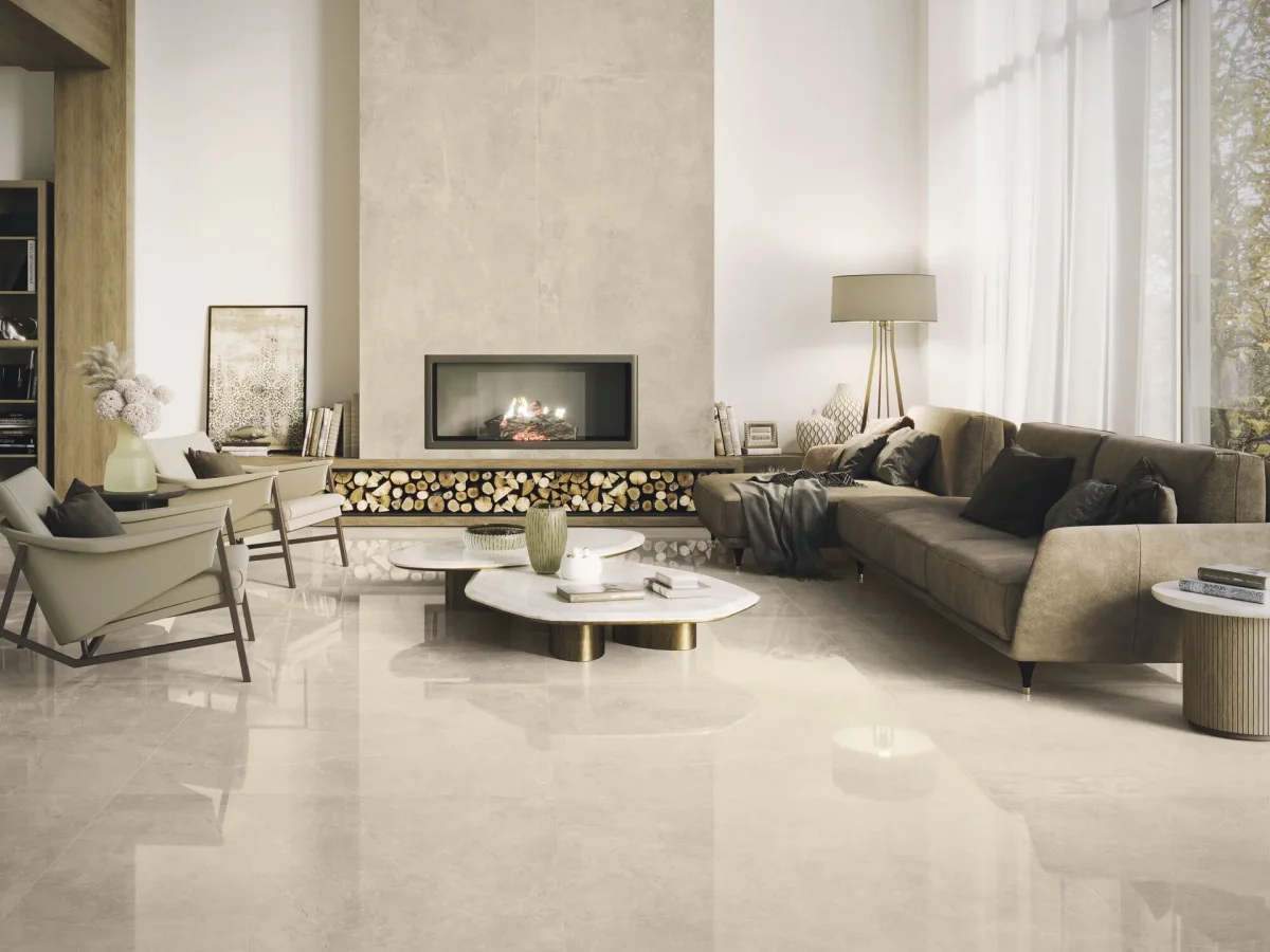 Baldocer Concept Cream — leštená keramická dlažba/obklad 60 × 120 cm, 9 mm