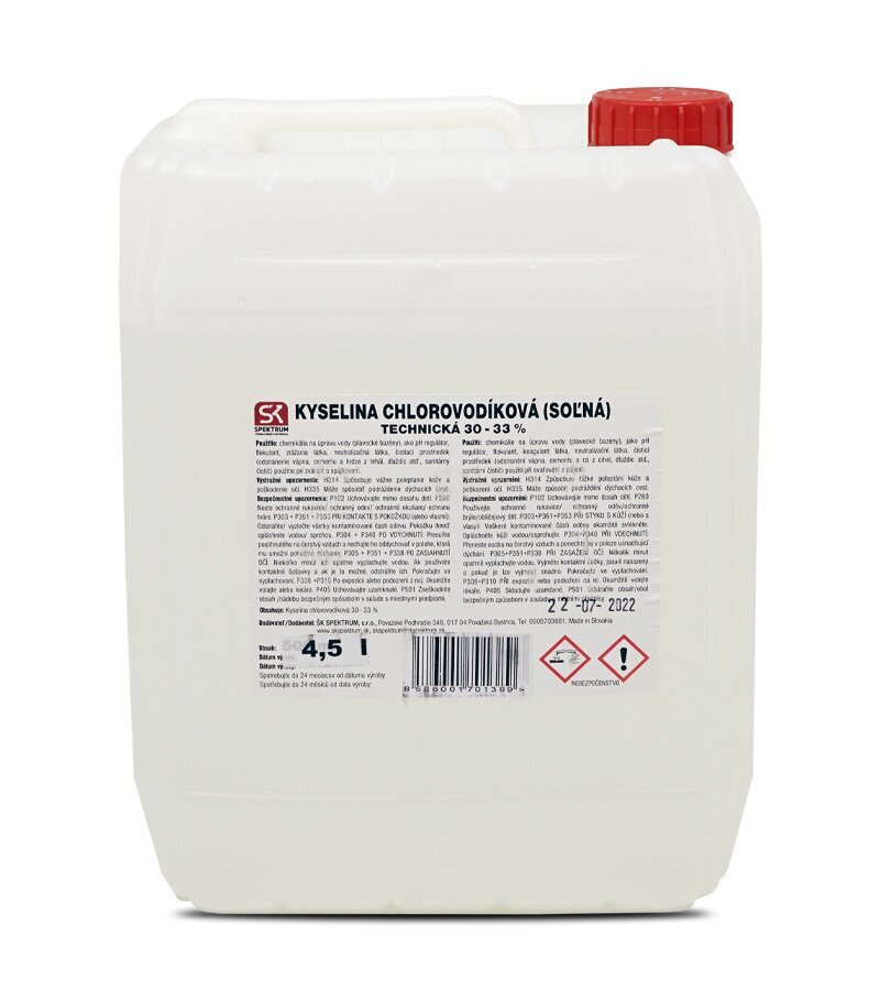 ŠK Spektrum Kyselina solná (chlorovodíková) 30-33% 4,5 l