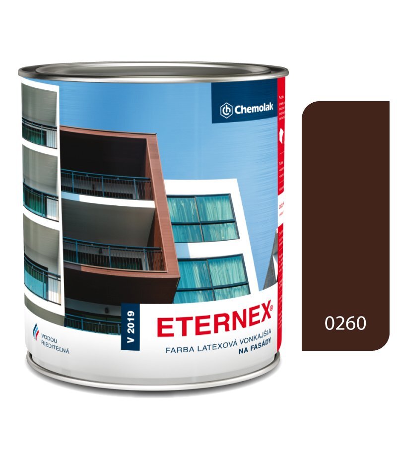 Chemolak Eternex V2019 0260 (hnedá) latexová fasádna farba 0,8 kg