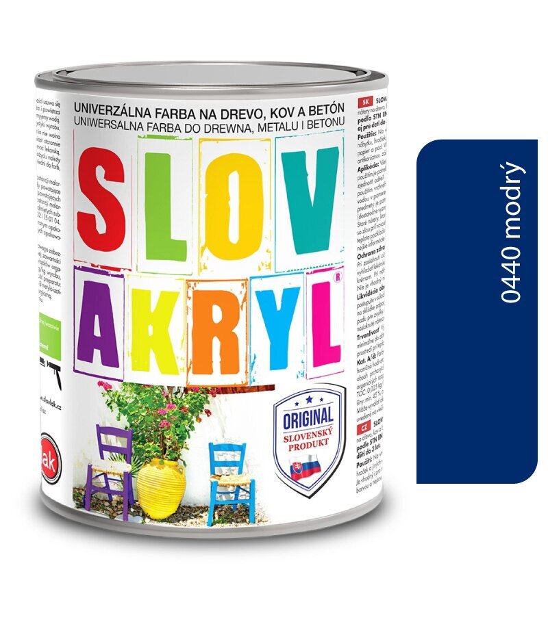 Slovlak Slovakryl 0440 modrý, 5 kg