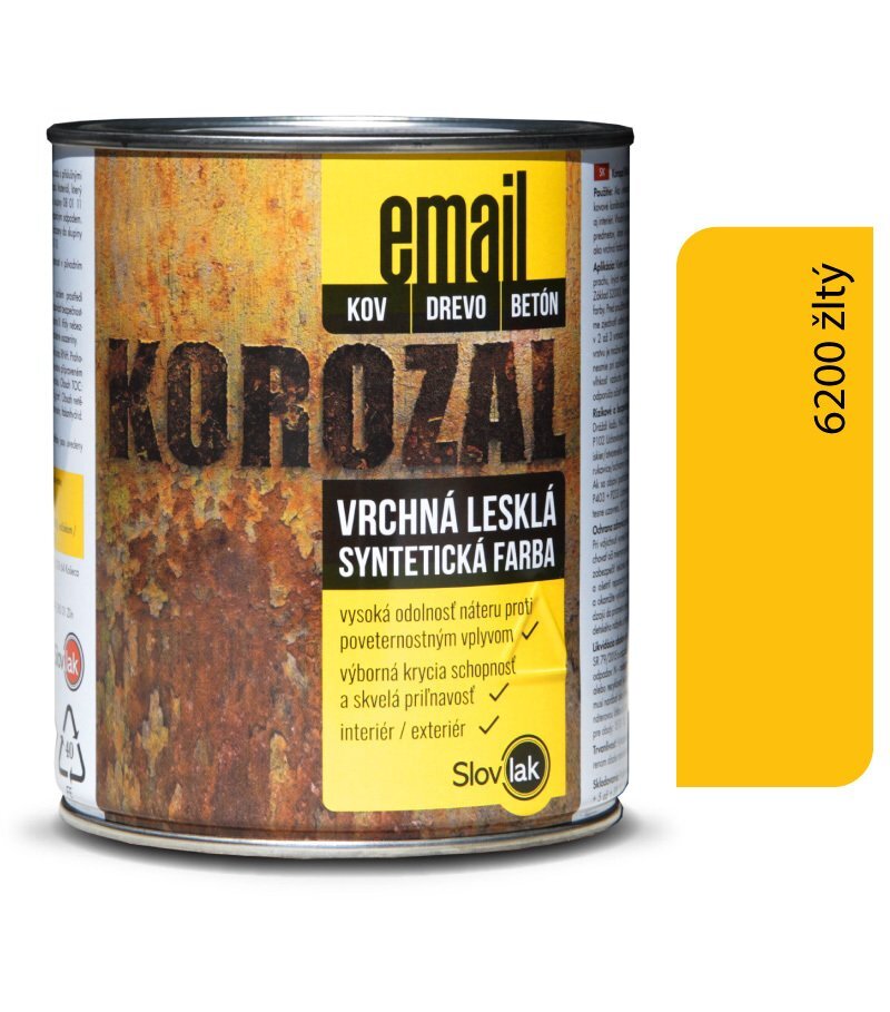 Slovlak Korozal EMAIL 6200 žltý 3 kg
