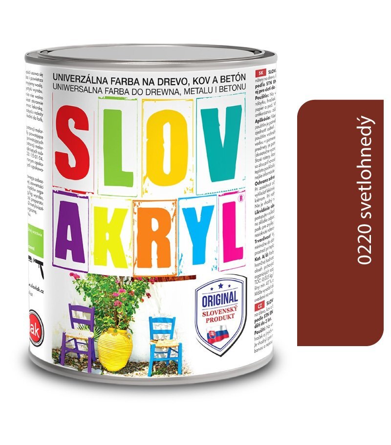 Slovakryl 0220 svetlohnedý 0,75 kg