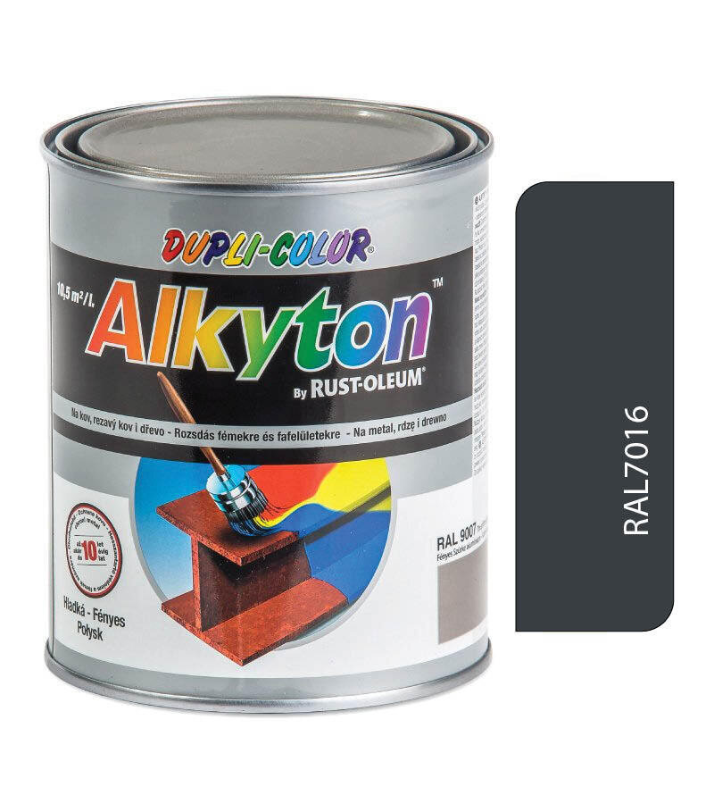 Rust-Oleum Alkyton lesklá RAL 7016 antracitová 1 l