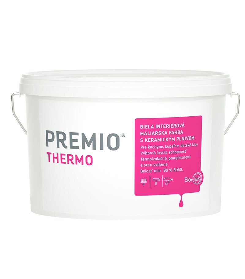 Slovlak Premio Thermo termoizolačná interiérová farba 7 kg, biela