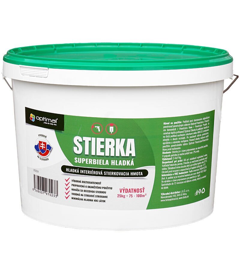 Optimal Stierka 25 kg - hladká stierková hmota