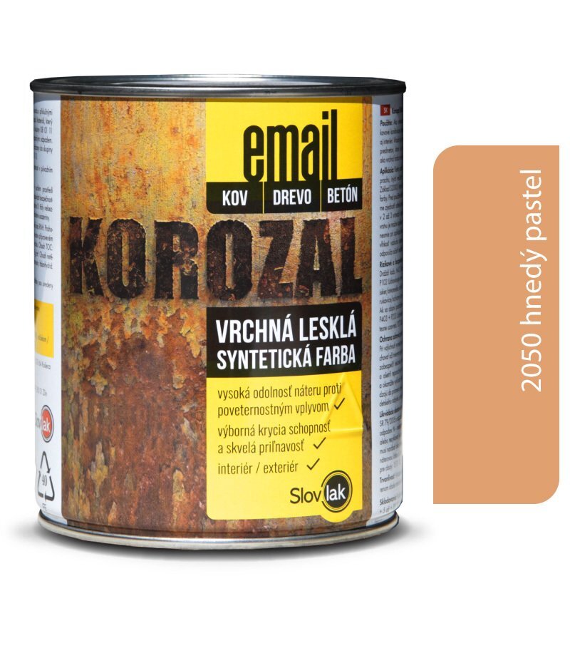 Slovlak Korozal Email 2050, hnedý pastel, 3 kg