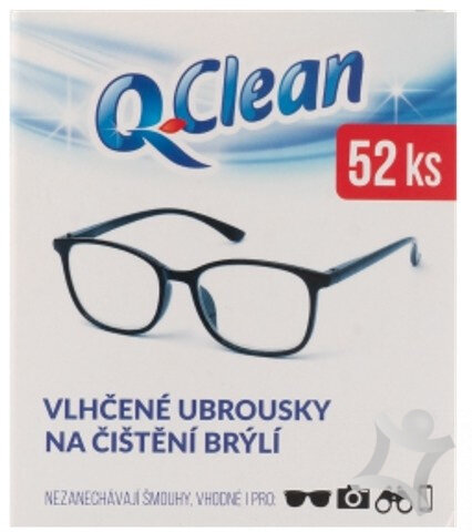 Q Clean vlhčené obrúsky na okuliare 52 ks