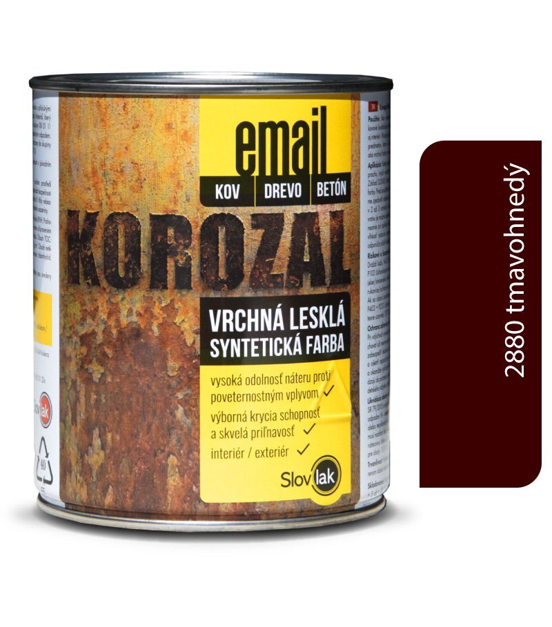 Slovlak Korozal Email 2880 tmavohnedý 3 kg