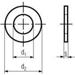 Podložka plochá DIN 125-A M20 Zn 21x37x3 mm
