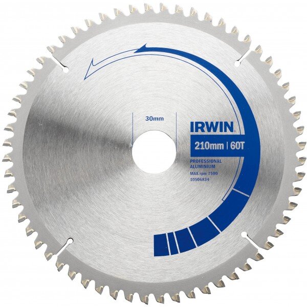 IRWIN Professional Aluminium pílový kotúč 210×30 mm, 60 zubov (TCG, na hliník)