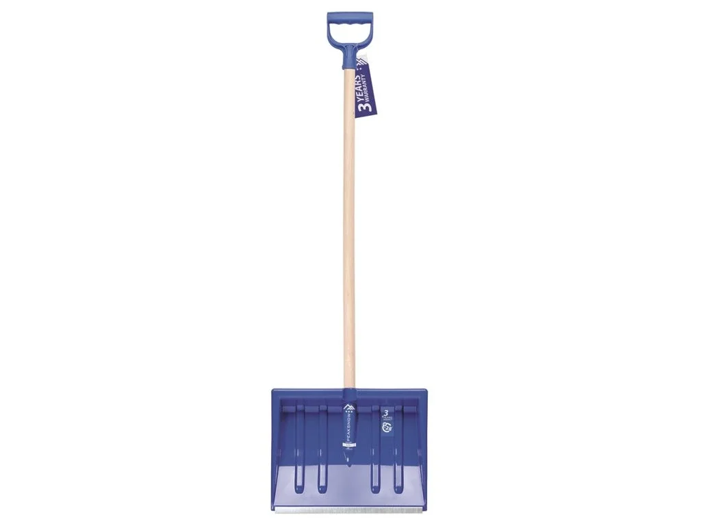 Prosperplast ALPIN 1 A odhŕňač na sneh 41×33 cm, plastový, hliníková lišta, drevená násada 132 cm