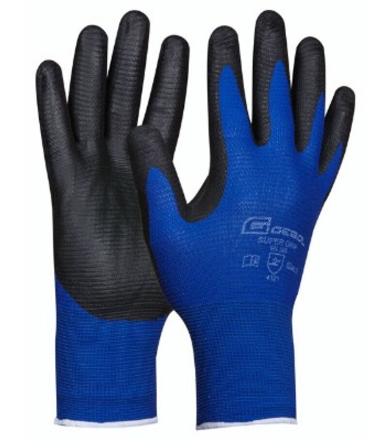 Montážne rukavice GEBOL Super Grip, nitrilový povlak, veľkosť 10 (XL)