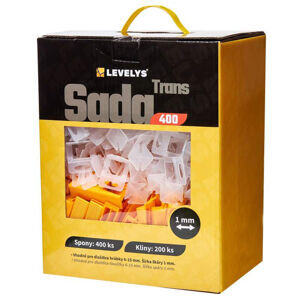 Levelys Sada TRANS 400 – 1 mm (400 spon, 200 klínov)