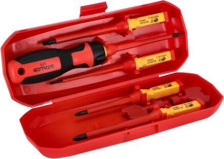 STALCO sada elektrotechnických skrutkovačov 8 ks 1000 V (CR-V) S-12286