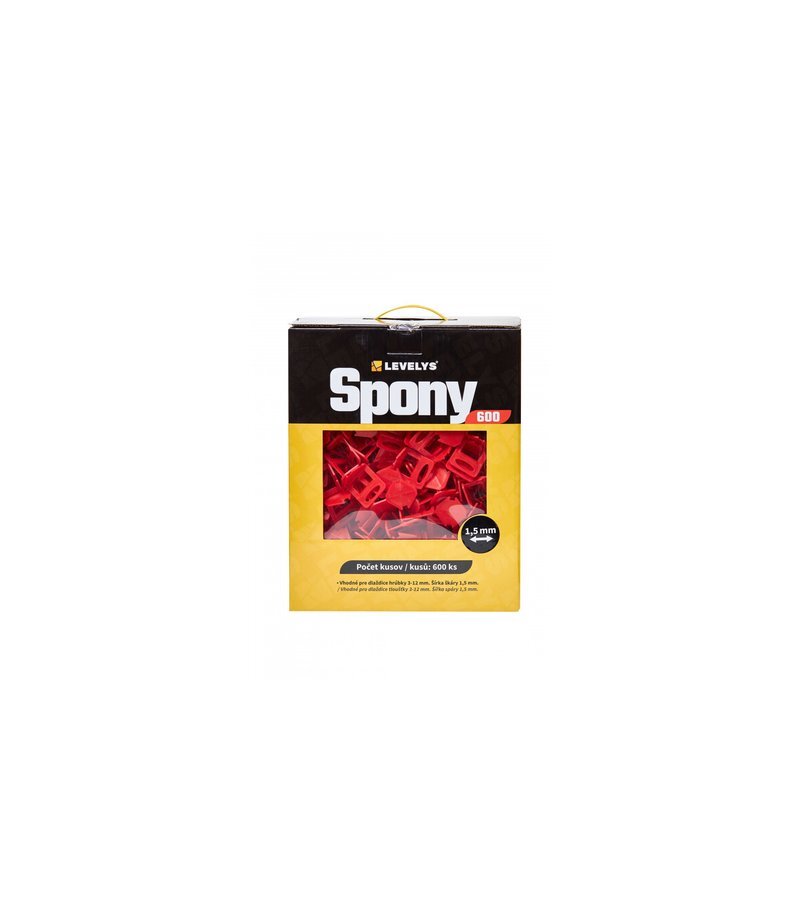LEVELYS nivelačné spony 1,5 mm, 600 ks