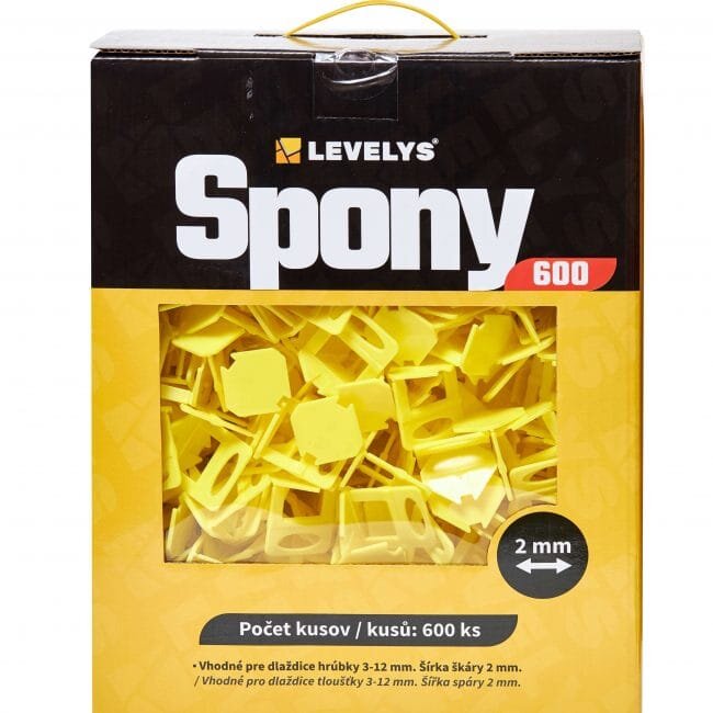 LEVELYS dištančné spony (medzerníky) 2 mm, 600 ks
