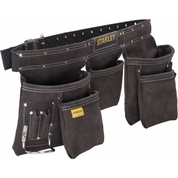 Stanley STST1-80113 kožený opasok na náradie s vreckami