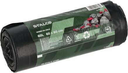 STALCO Vrecia na suť 60 l, LDPE, 60 × 80 cm, 10 ks