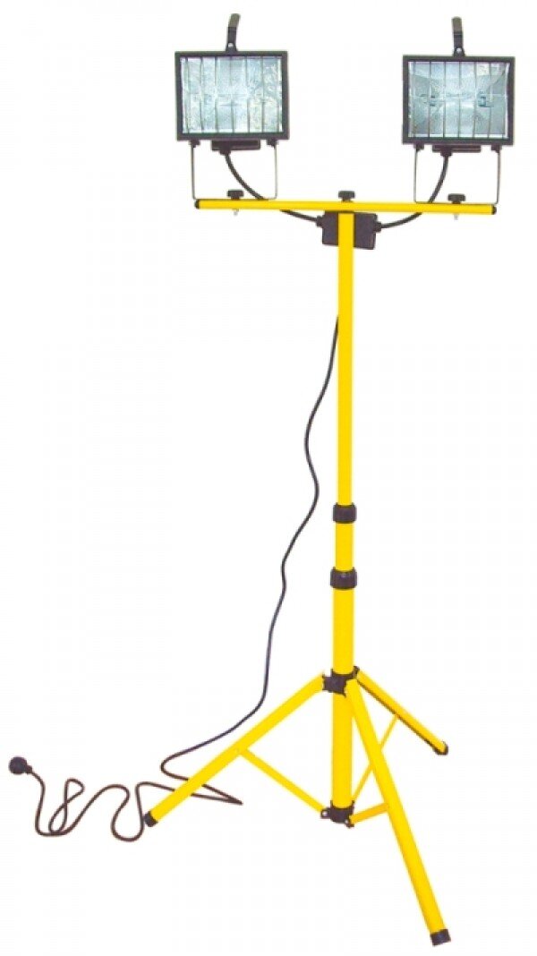 Stavebné halogénové svietidlo 2x500 W, teleskopický stojan (kód 37603)