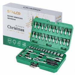 STALCO sada nástrčných kľúčov 1/4" 48-dielna (račňa 90 zubov) v BMC kufríku