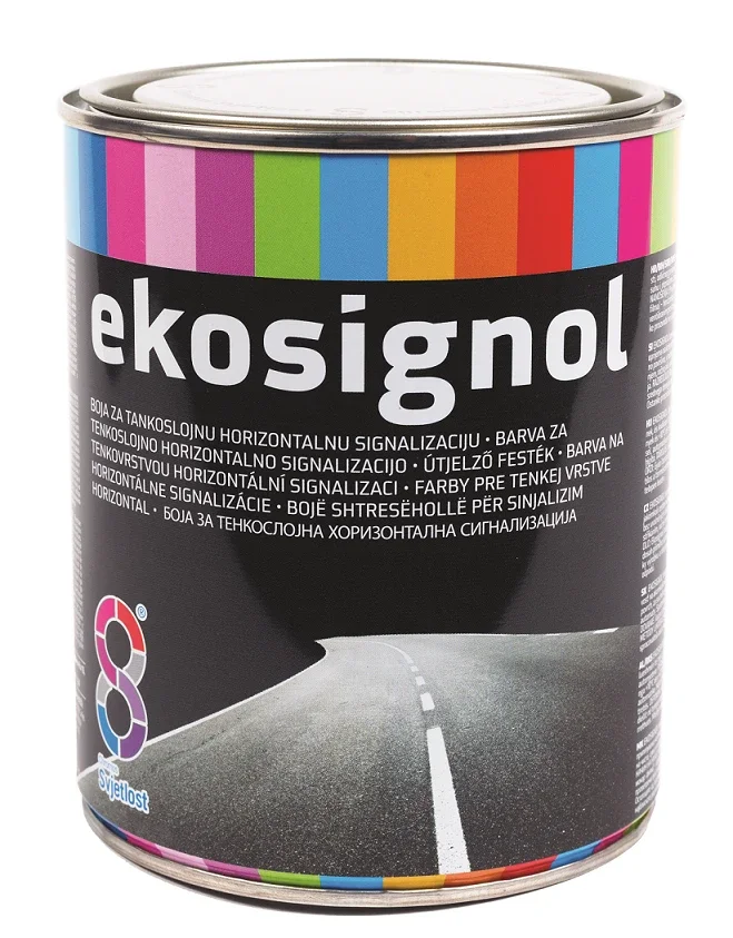Chromos-Svjetlost Ekosignol farba na vodorovné dopravné značenie, biela, 0,75 l
