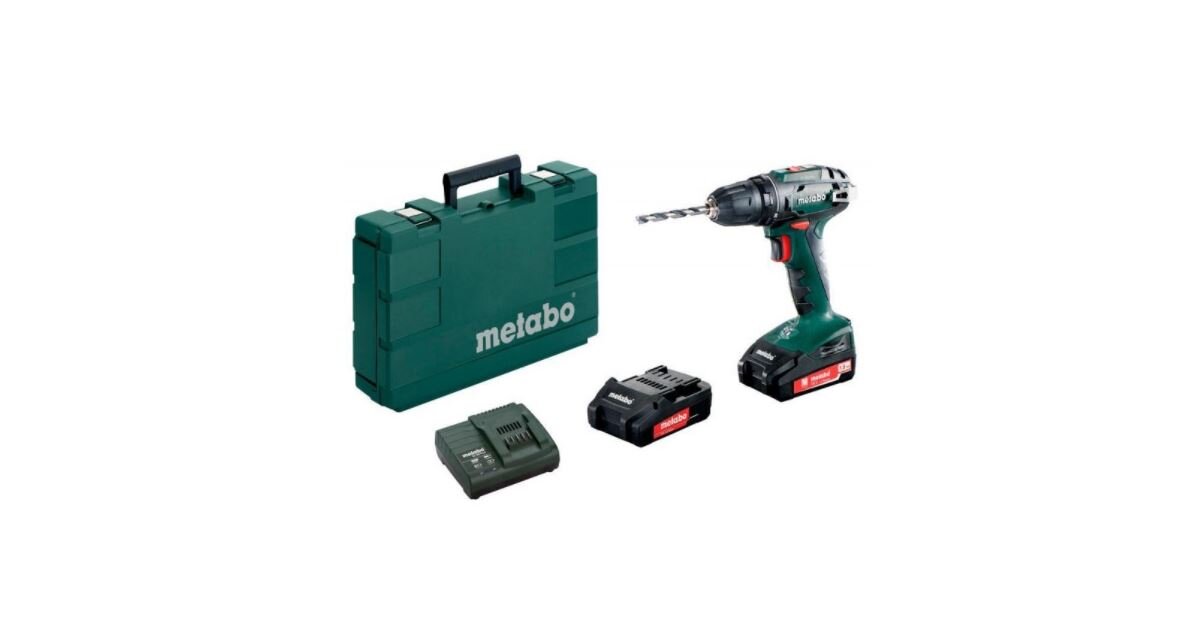 Metabo BS 18 (602207550) akumulátorový vŕtací skrutkovač 18 V, 2×1,5 Ah