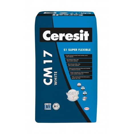 Ceresit CM 17 White – flexibilné cementové lepidlo na obklady a dlažby, 25 kg