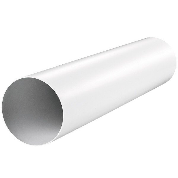 PVC potrubie VENTS D100 mm × 1000 mm (pevné, biele)