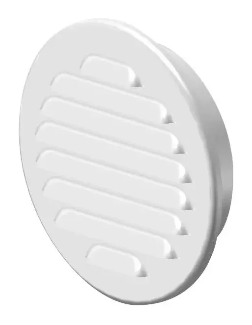 AWENTA ventilačná mriežka M11B Ø125 mm, biela, pozinkovaná, so sieťkou proti hmyzu