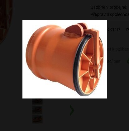 Koncová žabia klapka PVC KG DN125