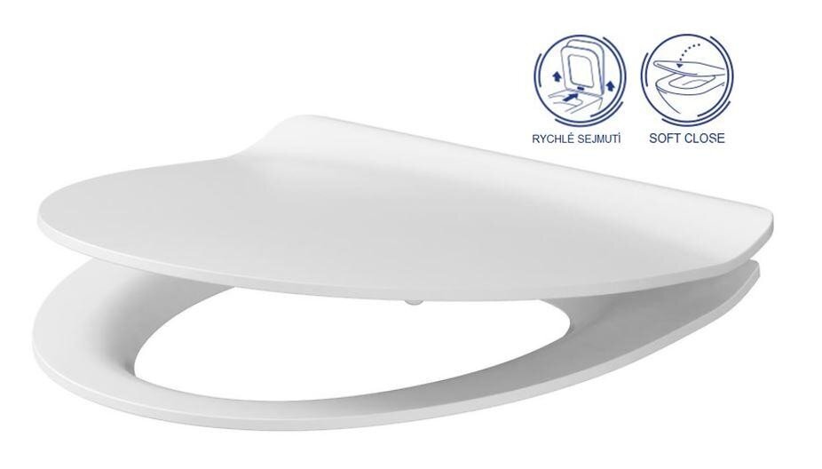 Cersanit Parva Slim WC sedátko (duroplast), antibakteriálne, Soft-Close, biele