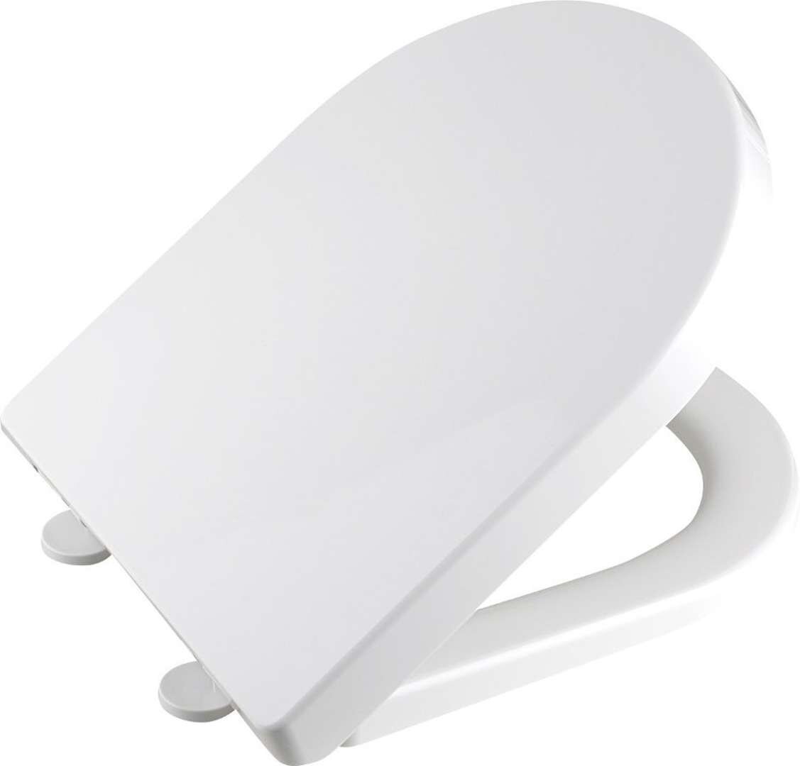 Aqualine Dona WC sedátko, polypropylén, SoftClose, biele, 361×450 mm (FD121)