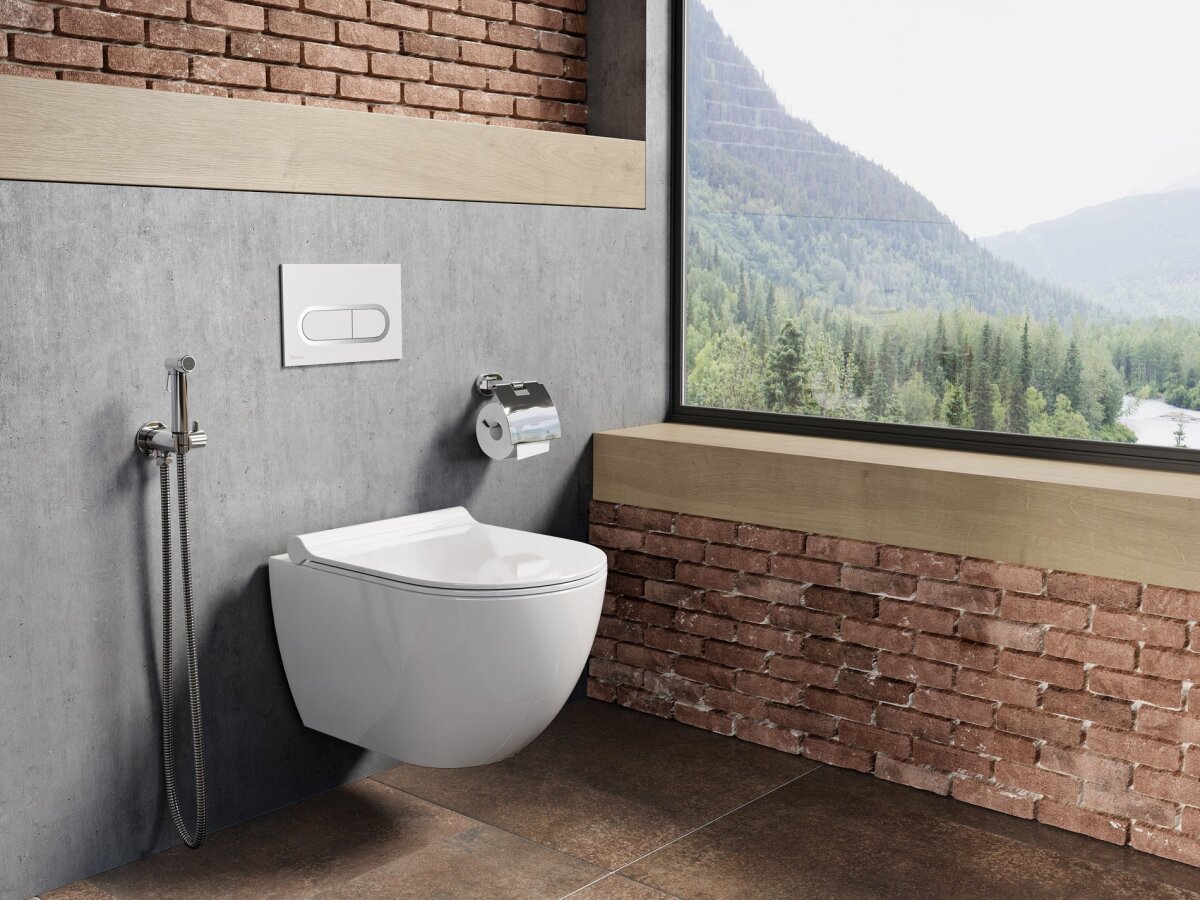 Ravak Uni Chrome RimOff závesné WC, biela, zadný odpad