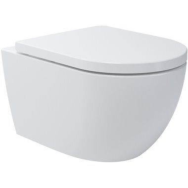 KIELLE Oudee závesné WC s doskou SoftClose, Vortex Rimless, biele