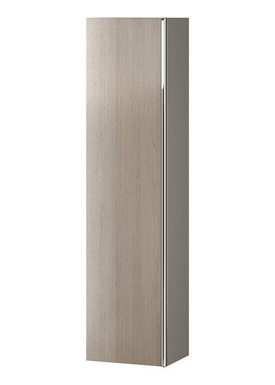 Cersanit Virgo nábytkový stĺpik 40x30x160 cm, šedý dub, chrómové úchytky