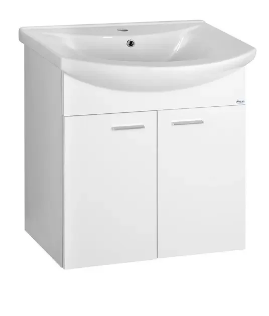 Aqualine Zoja umývadlová skrinka 61,5×74×32,5 cm, 2 dvierka, biela