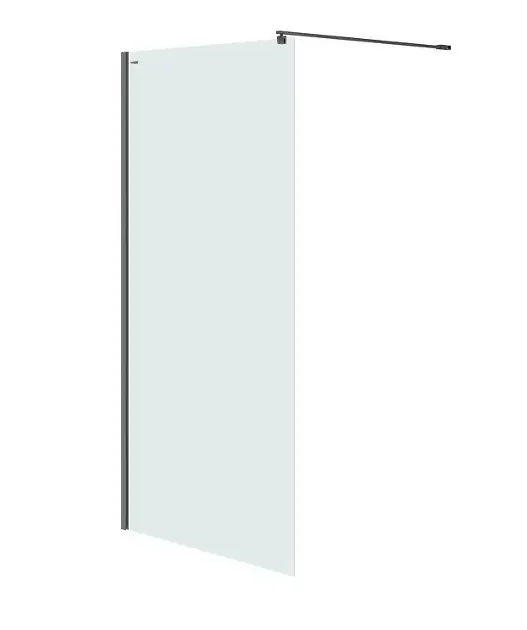 Cersanit Mille Walk-In sprchová zástena S161-003, 100x200 cm, 8 mm, číre sklo, čierny profil