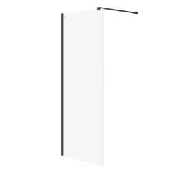 Cersanit Mille sprchová stena Walk-In 80x200 cm, 8 mm číre sklo, čierny profil