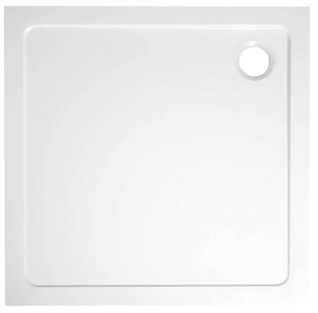 AQUALINE TECMI sprchová vanička z liateho mramoru 80×80×3 cm (PQ008)