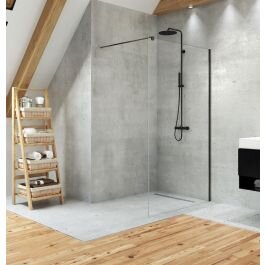 New Trendy Velio Black sprchová stena (walk-in) 120×200 cm, sklo 8 mm, čierny matný profil
