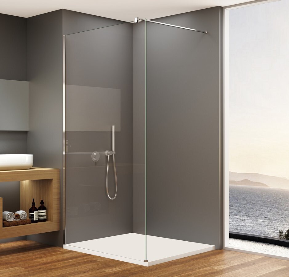 Bruckner SPITZA sprchová zástena WALK-IN 1200×2000 mm, číre sklo, chrómový profil