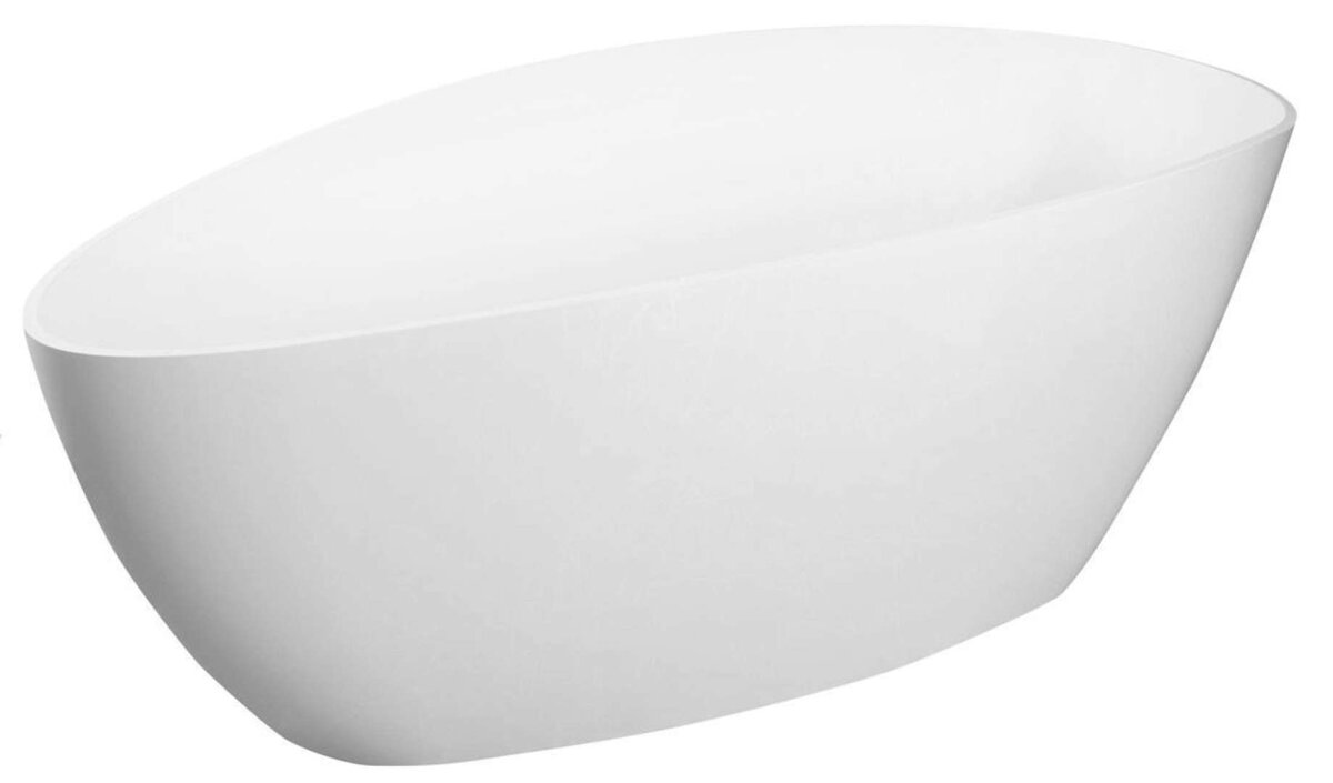 Gelco Elipsie voľne stojaca vaňa 157 x 70 x 56 cm, liaty mramor, biela lesk